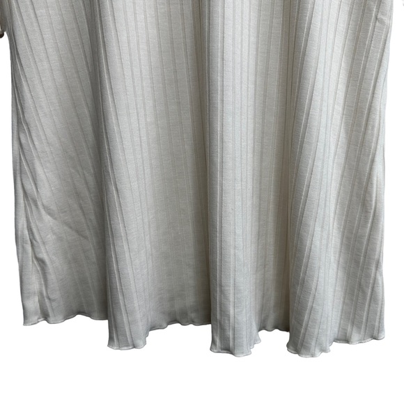 NWT The Nines by HATCH Mock Turtleneck Rib Knit Maternity Shirt Ivory Size XL - Picture 5 of 10